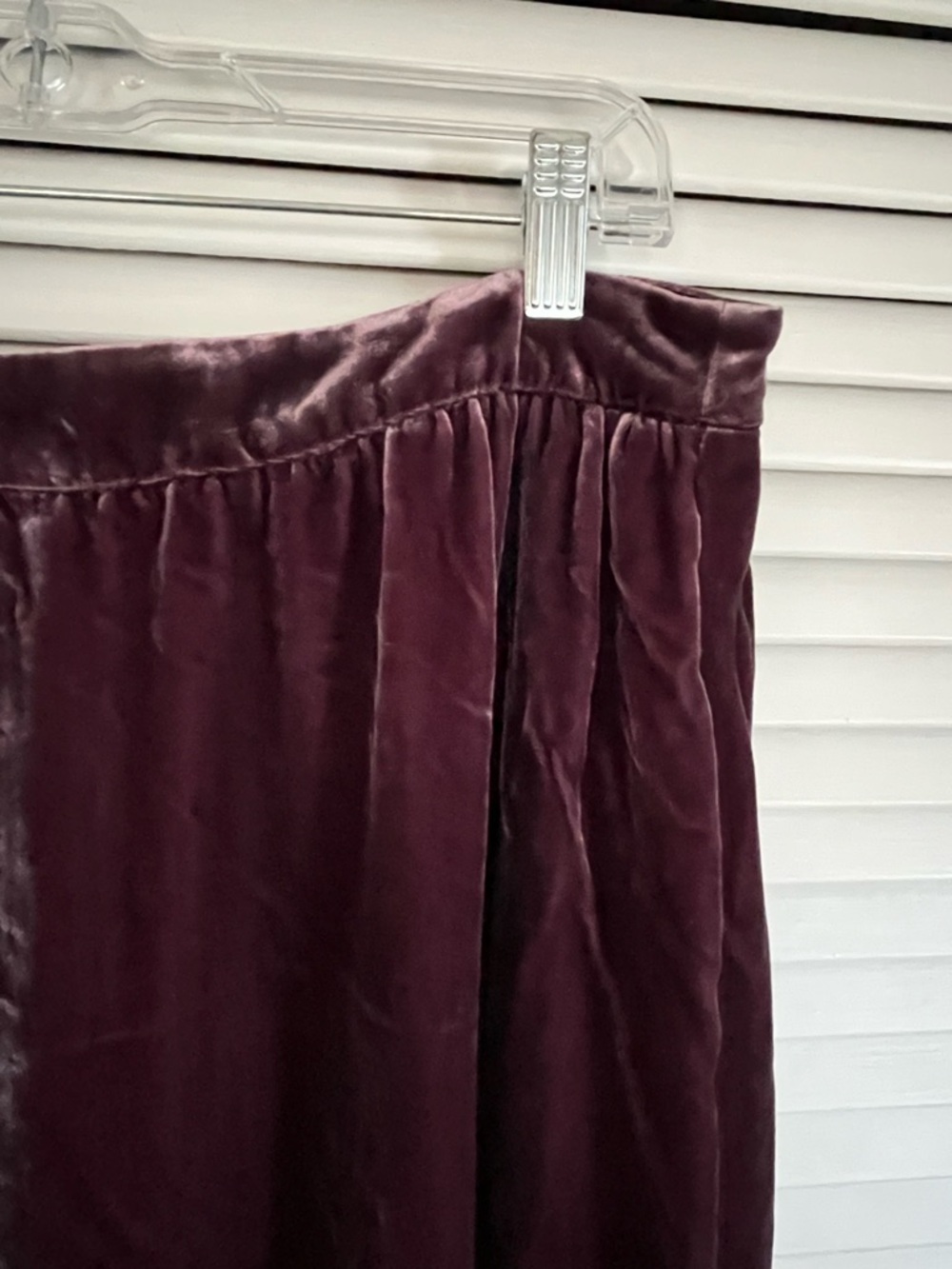 Garnet Hill • Silk Plum Velvet Maxi Skirt - Picture 4 of 8